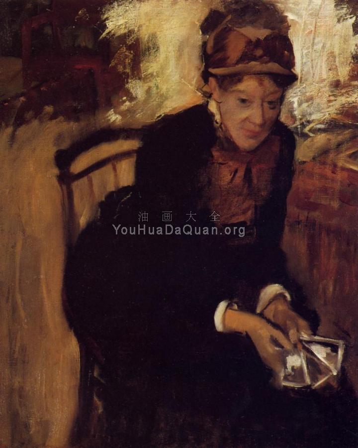 Portrait of Mary Cassatt - 埃德加·德加